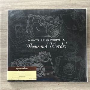 Recollections Black Camera Design Photo Album/Scrapbook Album 12x12